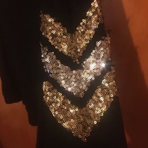 Ladies Glitter Sleeve Sweater